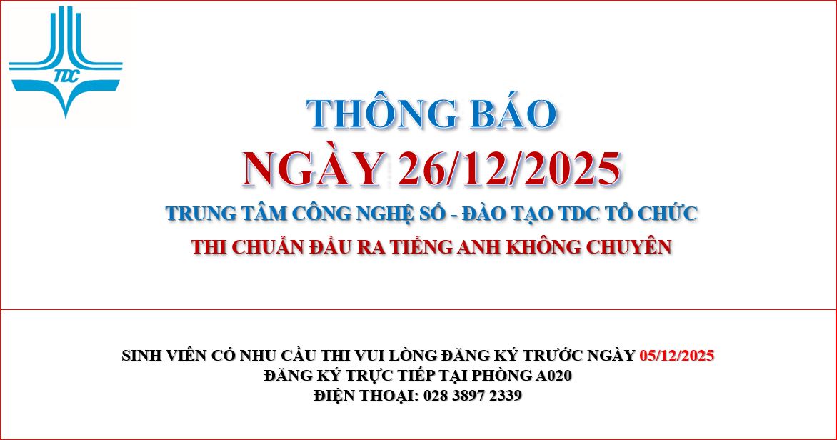 TỔ CHỨC THI CHUẨN ĐẦU RA TIẾNG ANH KHÔNG CHUYÊN